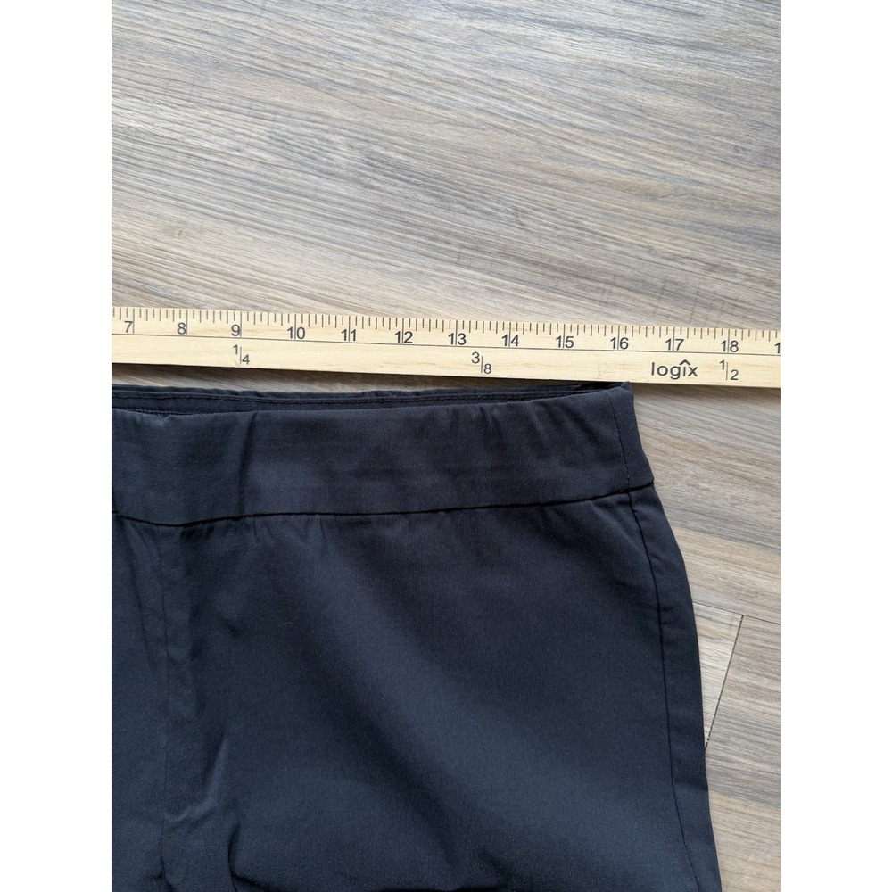Iman Global Chic Navy Black Pull On Stretch Pants Straight Leg Womens Large NWT - Picture 5 of 7